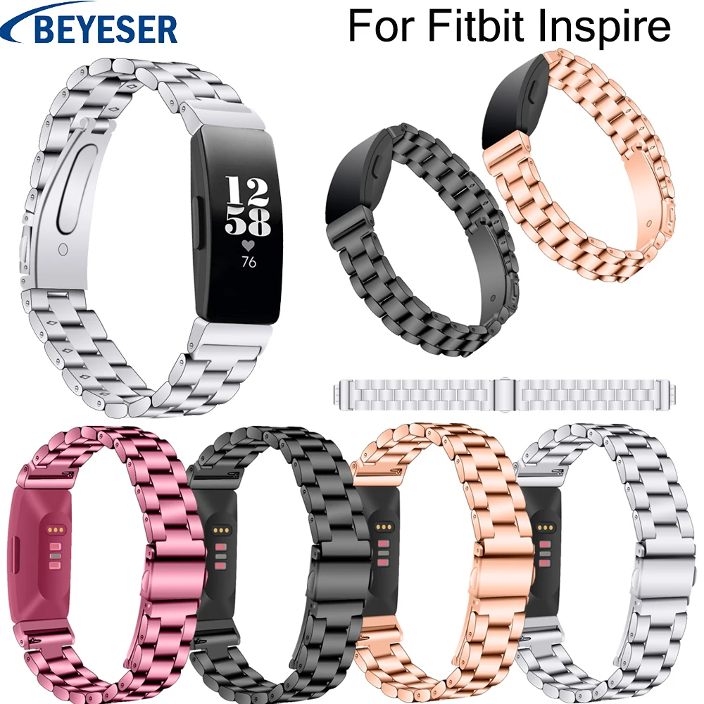 Ремешок для часов из нержавеющей стали для Fitbit inspire, сменный Браслет, спортивный Браслет для fitbit inspire, металлический ремешок для часов
