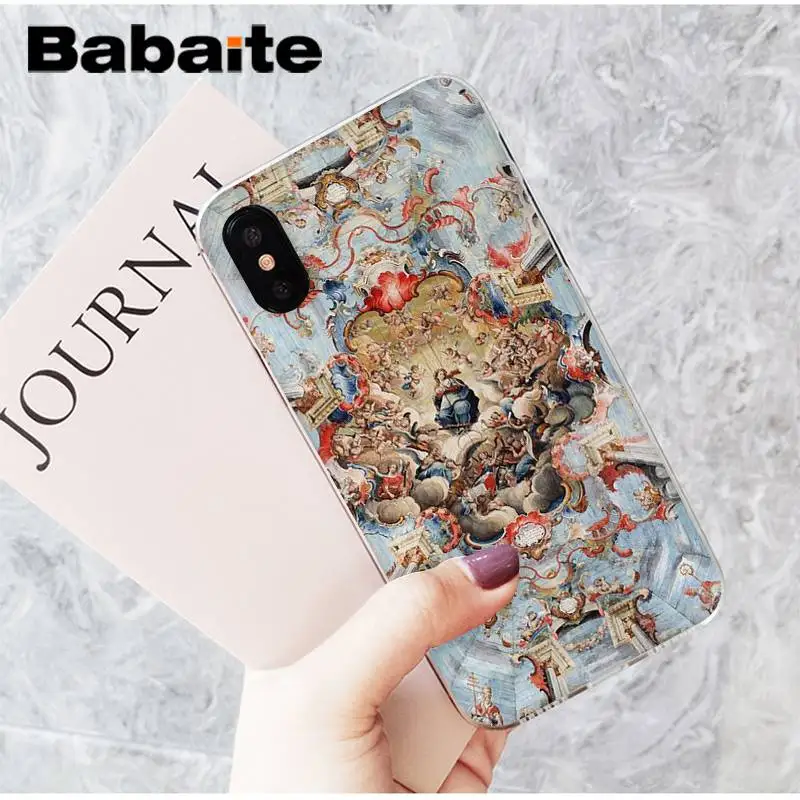 Babaite Art Fresco Michelangelo создание Адама чехол для телефона для iPhone X XS 6 6S 7 7plus 8 8Plus 5 5S XR 10 11 11pro 11promax