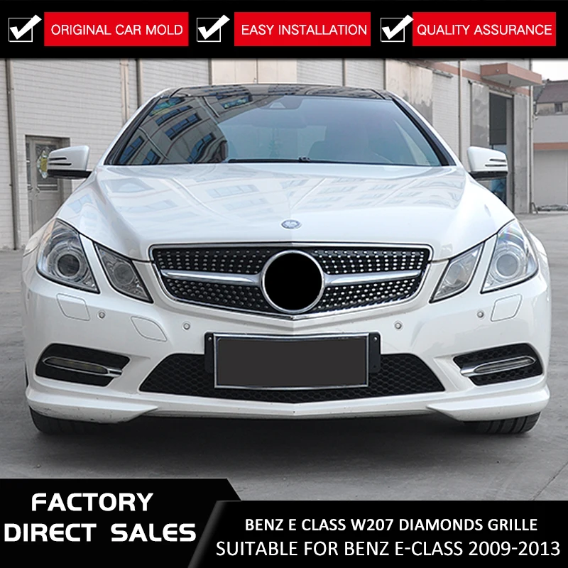 W207 Алмазная решетка C207 Передняя решетка для Mercedes Benz E Coupe w207 Facelift передний бампер спортивный 2009-2013 E200 решетка бампера