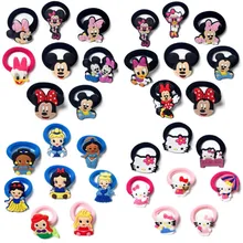 8 шт./лот, заколки для волос с Микки и Минни, популярные Мультяшные резинки для волос, повязка на голову, рождественские аксессуары для волос для девочек, заколки для волос