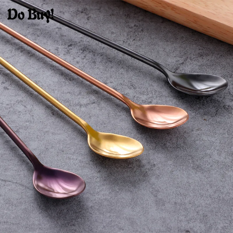 1Pcs Cocktail Spoon Stainless Steel Mixing Bar Cocktail Spoon Long Handle Drinking Bar Tool 30.6cm