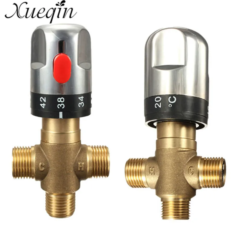 Buy Xueqin Brass Pipe Thermostat Faucet Thermostatic Mixing Valve Bathroom
