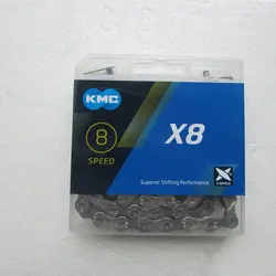 Новый KMC оригинальный X8 цепи 116 118L звенья цикл Derailleur цепи 8 скорость MTB цепь для дорожного велосипеда