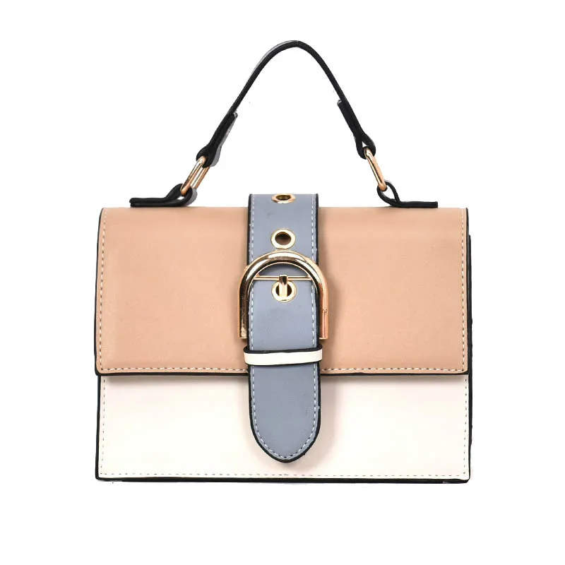 Женская дизайнерская сумка модная Новая высококачественная женская сумка из искусственной кожи контрастная женская сумка через плечо