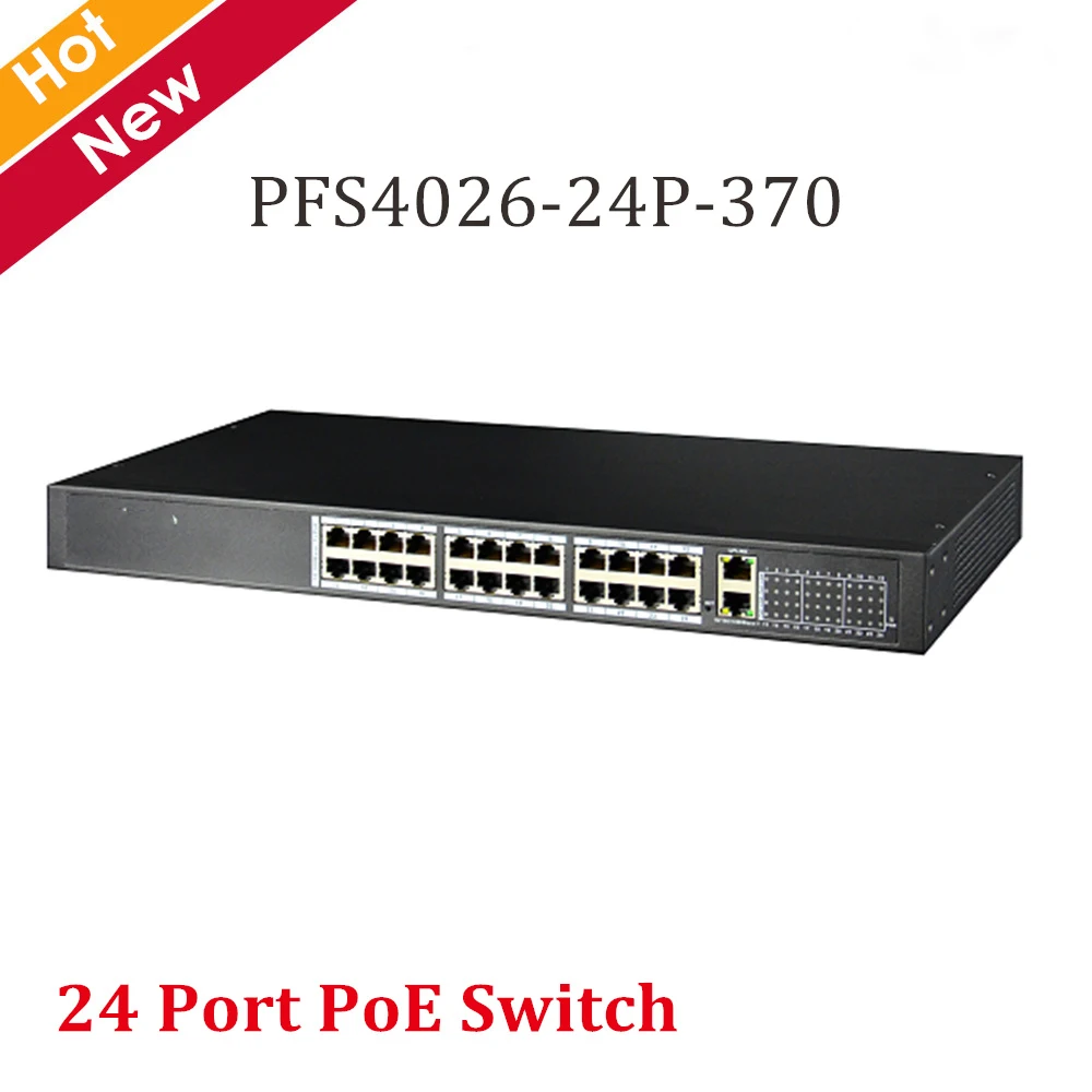 

DH Export version Two layer network management PoE switch PFS4026-24P-370 24 Ports PoE Switch for IP system