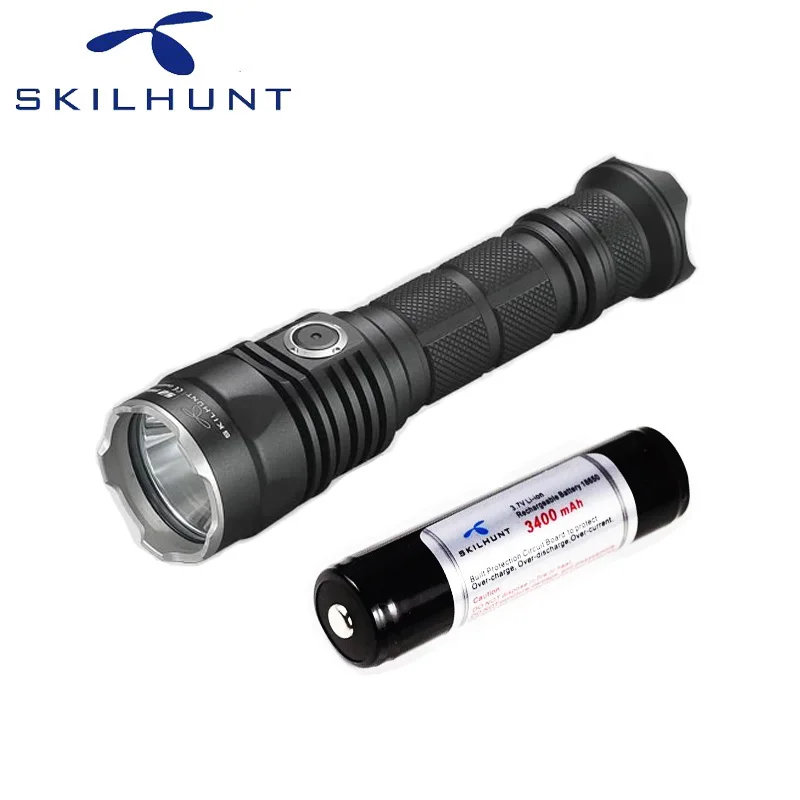 SKILHUNT S2 PRO CREE XP-L HD или HI светодиодный USB Перезаряжаемые тактический 1250 люмен/1100 люмен фонарь с аккумулятором - Испускаемый цвет: S2 with 3400