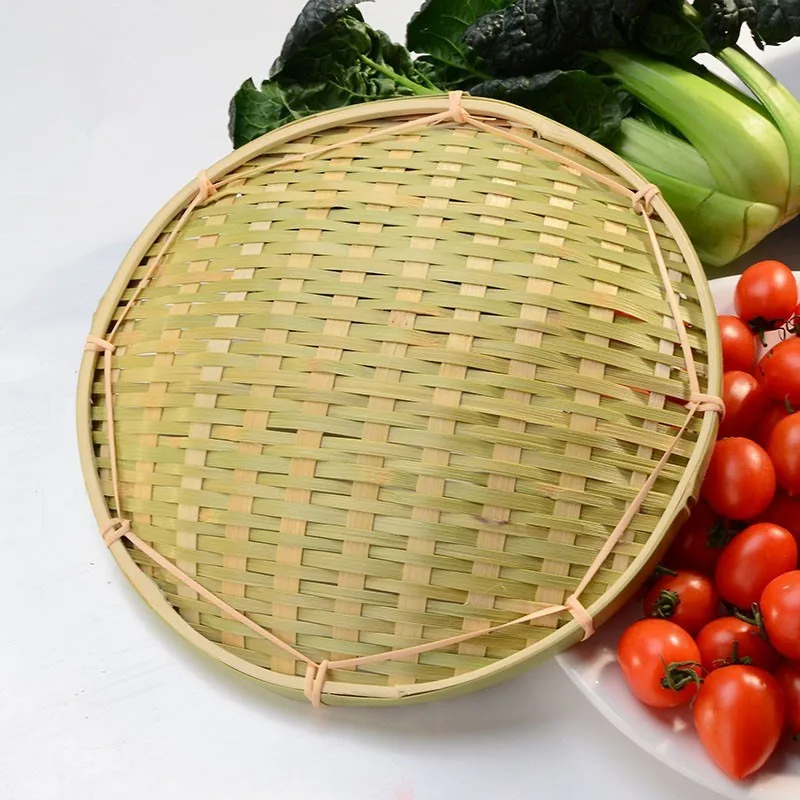 INMYLIFE бамбуковые тарелки ручной работы бамбуковые плетеные корзины для продуктов Фруктовая тарелка поднос для закусок сушки совка клетка украшения дома