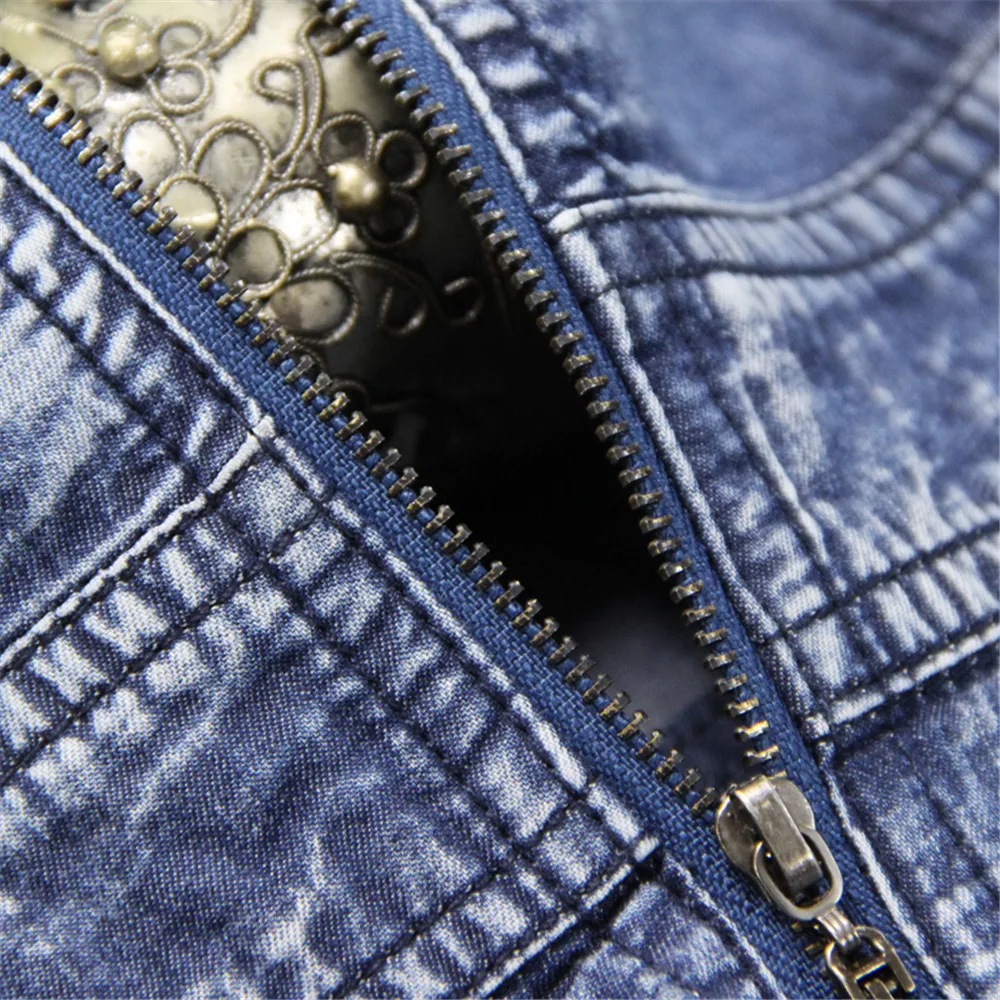 Vintage Summer Denim Dress 2019 Woman Dress Slash Neck Sleeveless  Embroidery Ruffles Hem Dresses K82139 Women Vestidos (23)