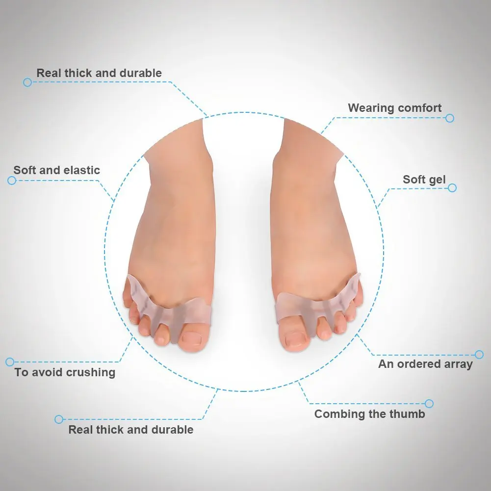 1Pair Silicone Bunion Corrector nsoles Fashion Toe Spreading Orthotic Insole Cushion Foot Care Tool Gel Hallux Valgus Z32701