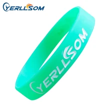 Yerllsom 500 шт./лот Высокое Качество Персонализированное резиновые силиконовые Браслеты для рекламных подарки p051608