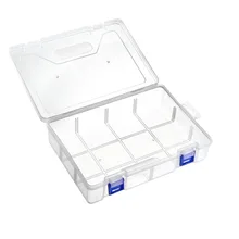 Uxcell 230x160x60 мм 345x215x40 мм контейнер для хранения электроники коробки, Футляр фиксированной 1 решетка ячейки отделения Tool Box комплект для органайзера