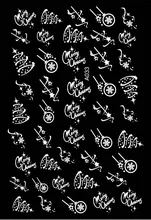 30 Styles! Mode 3D blanc noël conçoit des décalcomanies d'ongle colle arrière autocollants pour ongles conseils beauté bricolage(China)