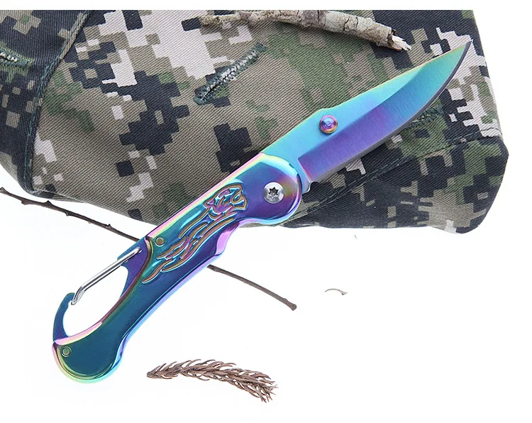 

free shipping Outdoor exquisite camouflage knife folding knife Camping survival knives