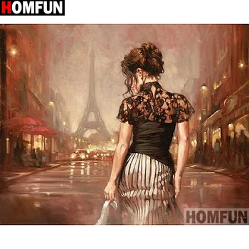 

HOMFUN Full Square/Round Drill 5D DIY Diamond Painting "Beauty back" 3D Embroidery Cross Stitch 5D Home Decor A13714