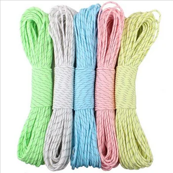 

10m Colorful 4mm Luminous Parachute Cord 9 Core Lanyard Rope Umbrella Rope Camping Survival Equipment Emergency Climbing
