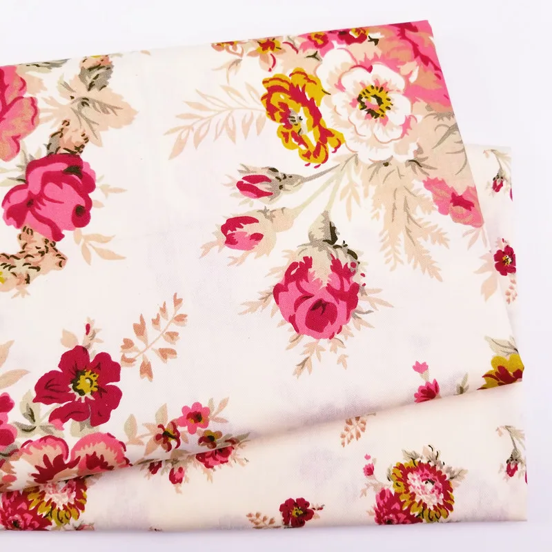 

Flower Printed Cotton Sheet Fabric,Patchwork Cloth,DIY Sewing Quilting Fat Quarters Material For Baby&Child