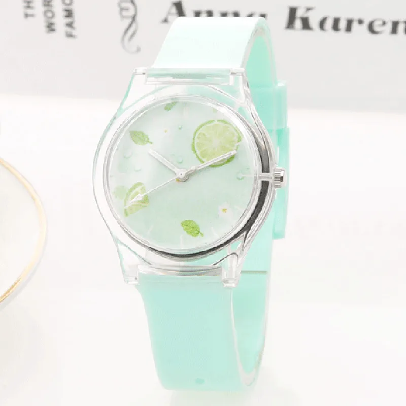Новые брендовые модные милые Harajuku Lemon Mini женские детские часы водонепроницаемые