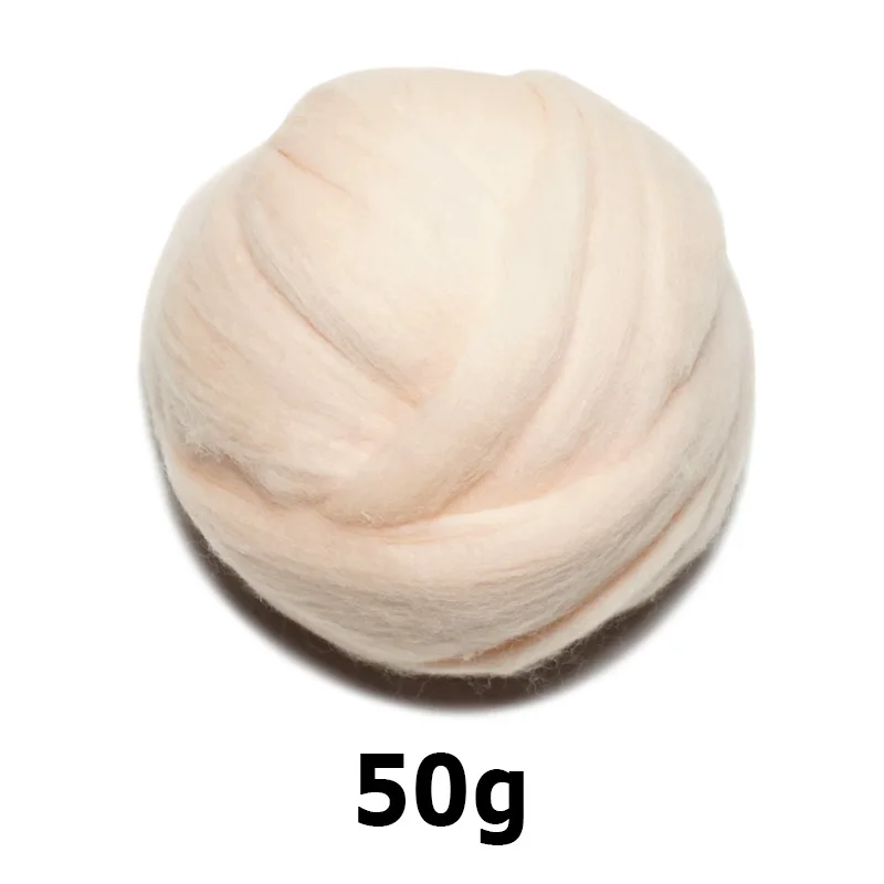 50g Шерстяной войлок ручной работы для валяния 50 г легкая кожа идеально подходит в игольном фетре 46 - Цвет: 50g