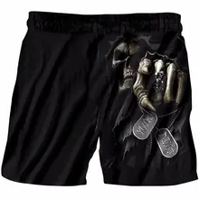 Весна Лето мужские пляжные шорты несколько стилей мельница цветок Череп ангел цифровой творческий ящерица принт повседневные мужские эластичные шорты