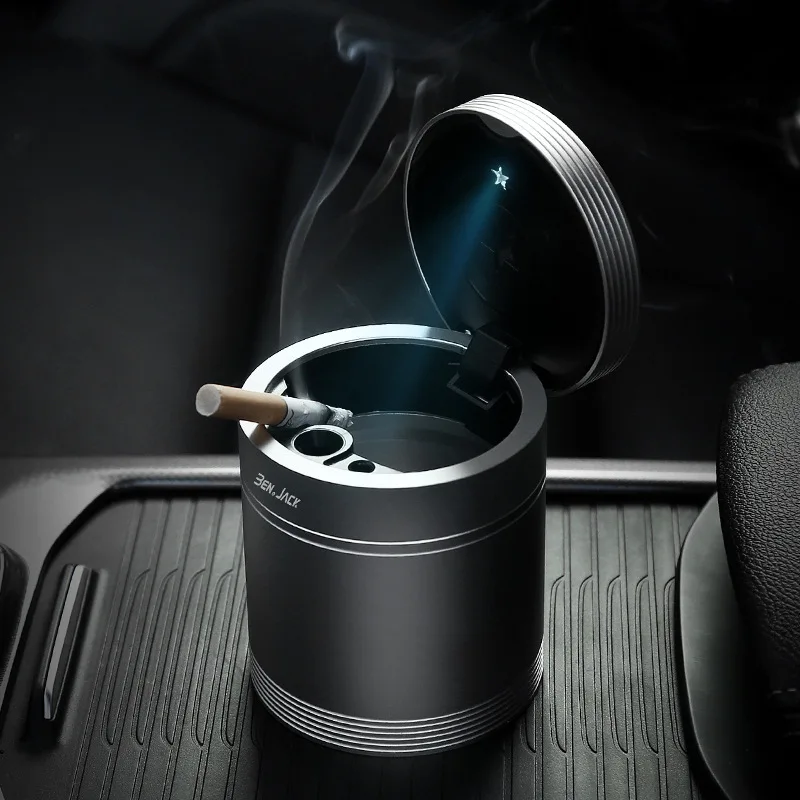 

Car Ashtray Auto Travel Cigarette Cigar Ashtray Support Container with LED Light