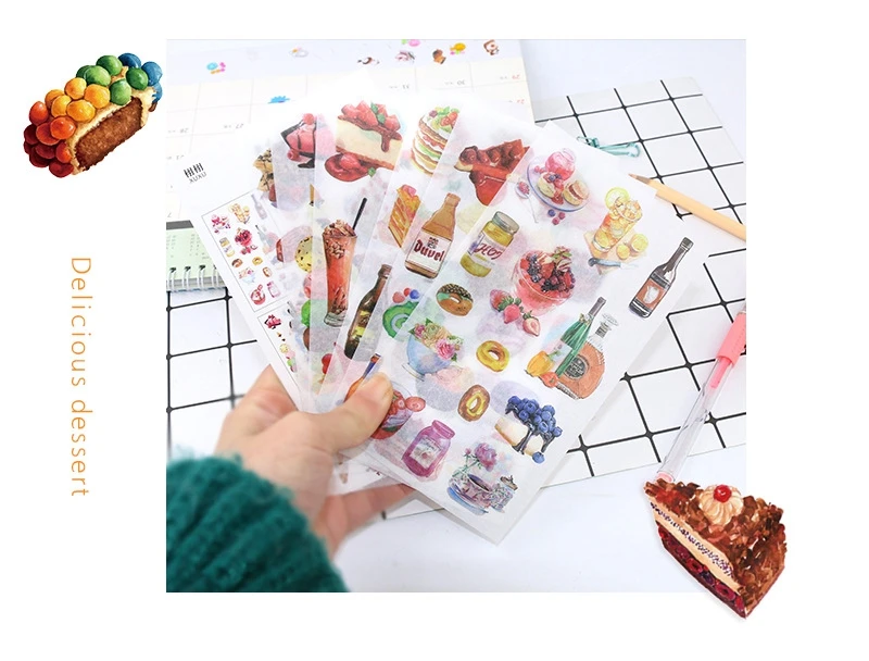 Girl Cartoon Stickers Anime Cute Kawaii Sticker Mobile Phone Book Gift DIY Ablum Diary Scrapbooking decoration label Stickers