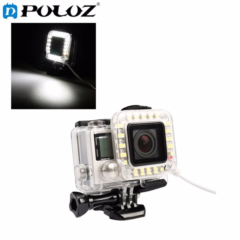 For Go Pro Accessories New design USB Lens Ring LED Flash Light ...