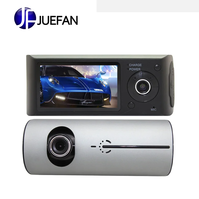 

HD front and rear dual lens external GPS track driving recorder 2.7 inch screen