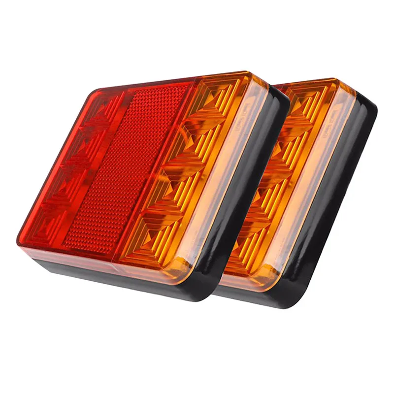 DJSona 1 pcs 12V LED tail light for trailer Car Truck LED Rear Tail Light Warning Lights Rear Lamps Taillight Hot Sale