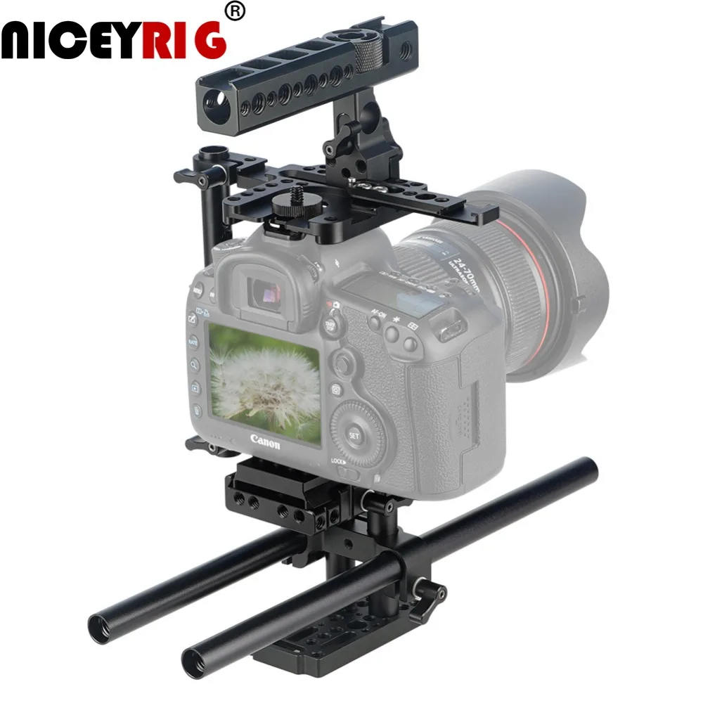 NICEYRIG Camera Cage for DSLR Sony A6400 A6500 with Nato Rail Cold Shoe Mount 