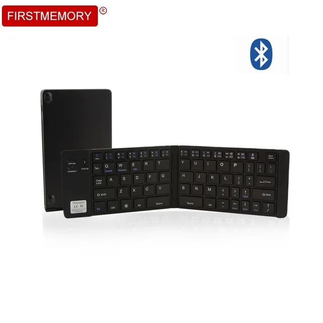 Best Price Wireless Bluetooth 3.0 Keyboard Mini 66-Keys Keypad Protable Foldable Gaming  Keyboard For PC Laptop Tablet iPhone iPad Android