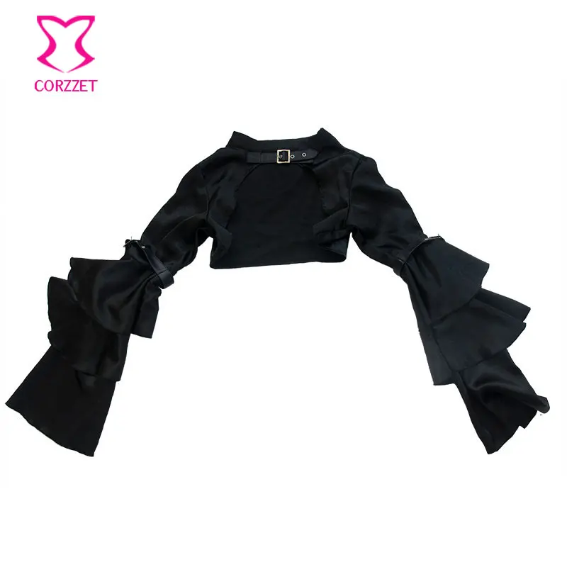 Corzzet-Vintage-Black-Satin-Gothic-Short-Jacket-Long-Sleeve-Coat-for-Women-Victorian-Jacket-Accessories-Corset