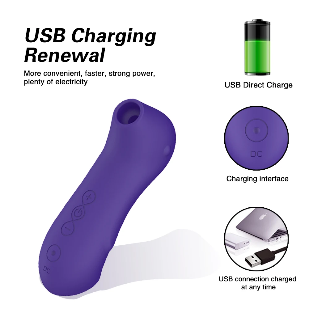 Sex Clitoris Vibrator Women USB G Spot Vibration Clit Stimulator 10 Speeds Oral Sex Nipple Sucker Erotic Toys Female Masturbator (6)