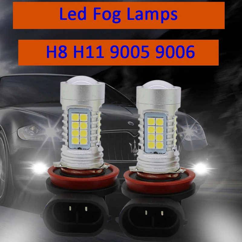 H8 H11 9005 9006 HB3 HB4 LED Fog Lights Bulb 1440Lm 6000K White Car Driving Daytime Running Lamp Auto Leds Light 12V 24V DRL High Bright Auto Led Bulb 3030SMD 36pcs 6000k Newest Car Led foglight foglamp (7)