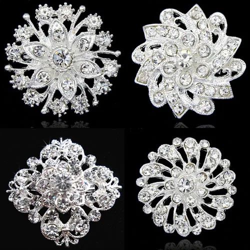 19 Designs To Choose Top Quality Crystal Pretty Flower Brooch For