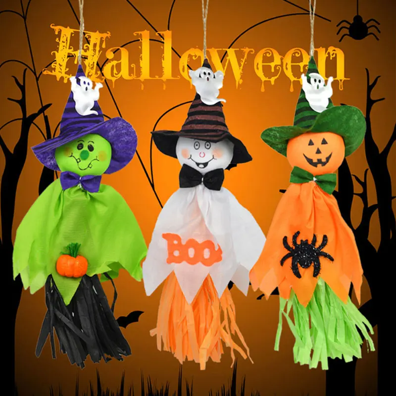 ghosts garland halloween bunting decorations halloween ghosts wall hanging home decor jk1052china mainland