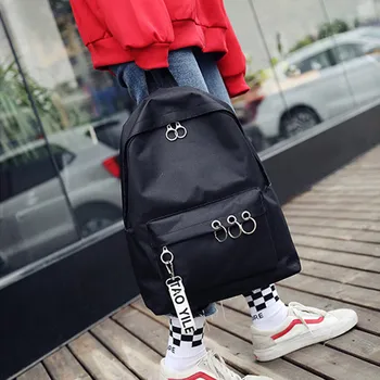 

Women's Fashion Ring Charm Backpack Shoulder Bag Travel Backpack Bag School Backpack Solid Color Bucket Bag T627