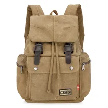Unisex Big Vintage Canvas Backpack Drawstring Hot Men School Bag Travel Belt Khaki Brown Rucksack for women Shoulder Casual Bags Unisex Big Vintage Canvas Backpack Drawstring Hot Men School Bag Travel Belt Khaki Brown Rucksack for women Shoulder Casual Bags