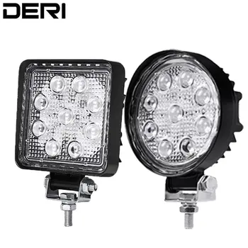 

4 inch 27W Round Square 4D Lens Led Work Light Fog Lamp Spot Beam Headlight For Jeep SUV ATV UTV UAZ Offroad Car Styling