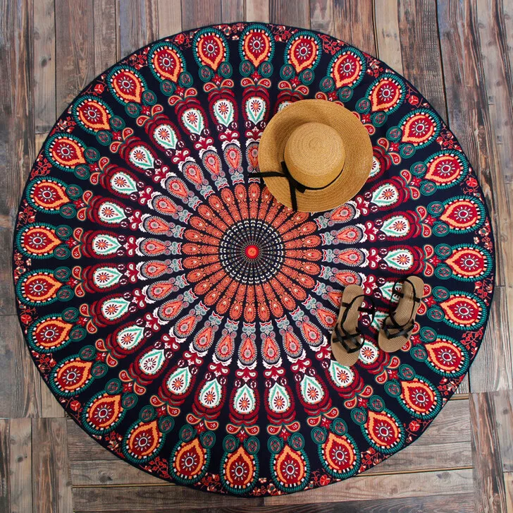 Hang Blanket On Wall aliexpress : buy summer mandala roundie beach boho pareo Hang Blanket On Wall aliexpress : buy summer mandala roundie beach boho pareo