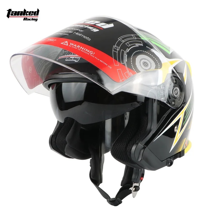

Free shipping TANKED RACING Motorcycle open face helmet moto cascos capacete motorbike helmet motocross helmets protect gearT597