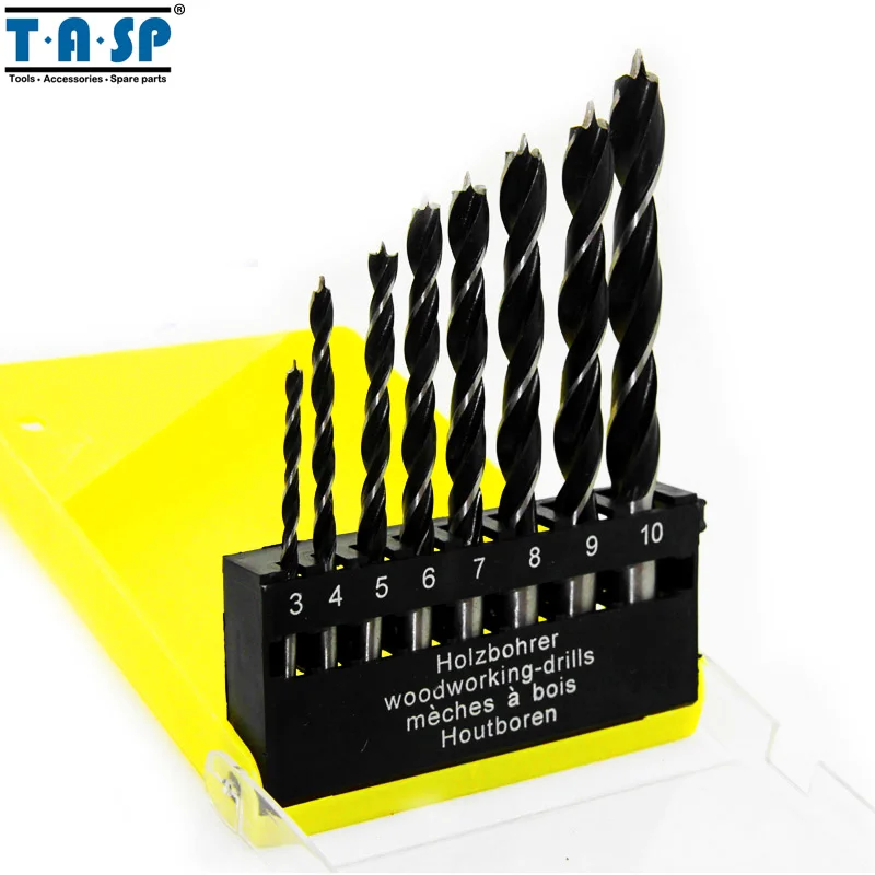Buy TASP 8pcs Wood Drill Bit Brad Point Drilling Set