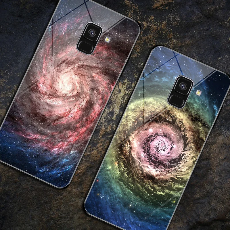 Для samsung Galaxy A8 2018 чехол плюс A730F с крышкой и узором закаленное Стекло для 8 A5 A530