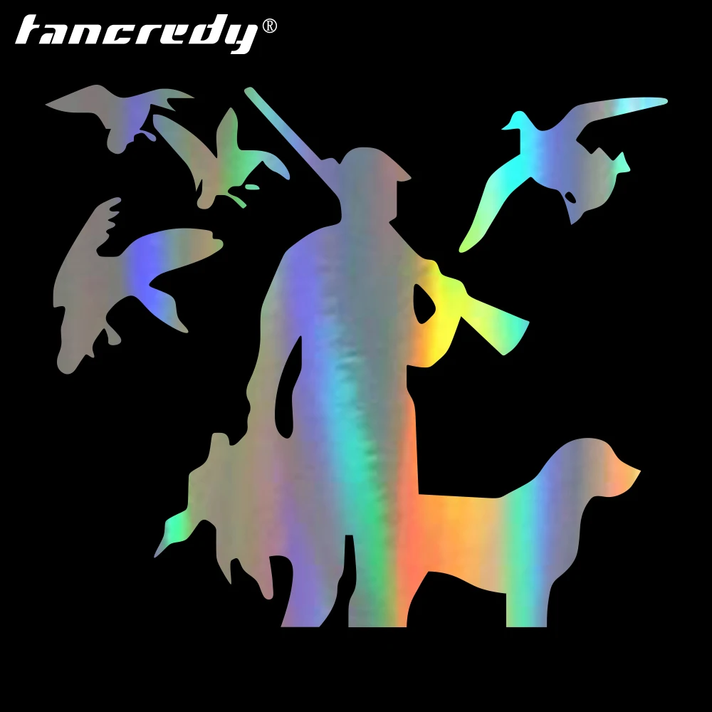 Tancredy Hunting Hunt Hunters and Dogs Pattern Car Bumper Stickers Decals Styling Decoration Door Body Window Sticker | Автомобили и