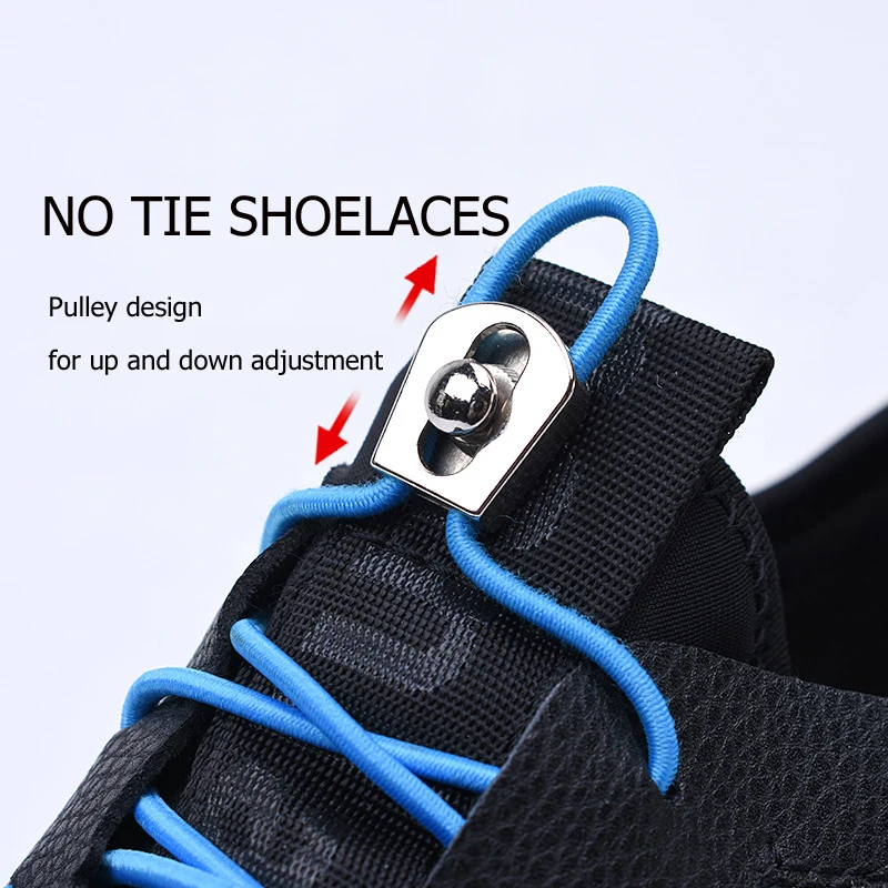 metal Turnbuckle No tie elastic lock shoelaces for kids adults sports sneakers