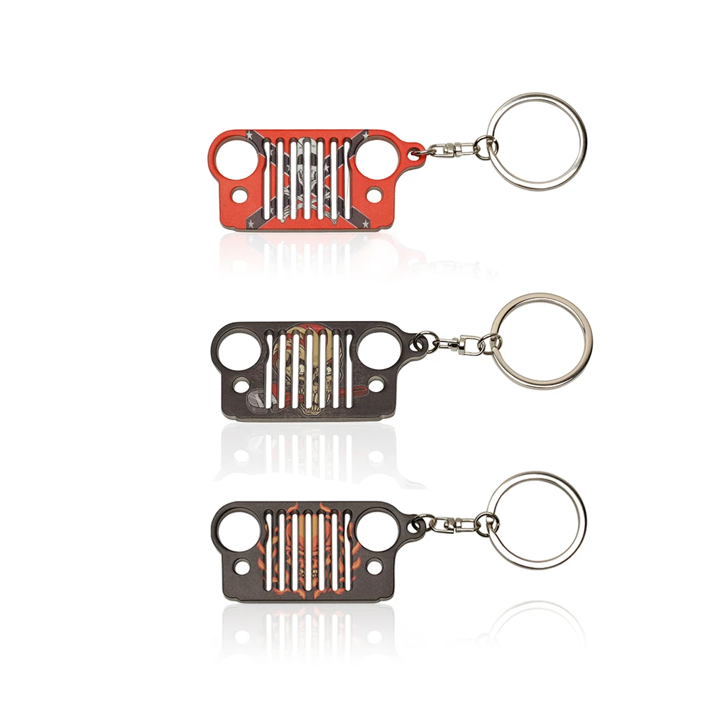 

Christmas gift 3D Punk Zinc alloy Skull Keychain Holder car Key chains Key rings Gift For Jeep Lover Hot Sale