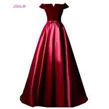 LISM Burgundy Off the Shoulder Prom Dresses Long Evening Gowns with Bow Sash Floor Length Lace up Back Party Dress vestido festa LISM Burgundy Off the Shoulder Prom Dresses Long Evening Gowns with Bow Sash Floor Length Lace up Back Party Dress vestido festa