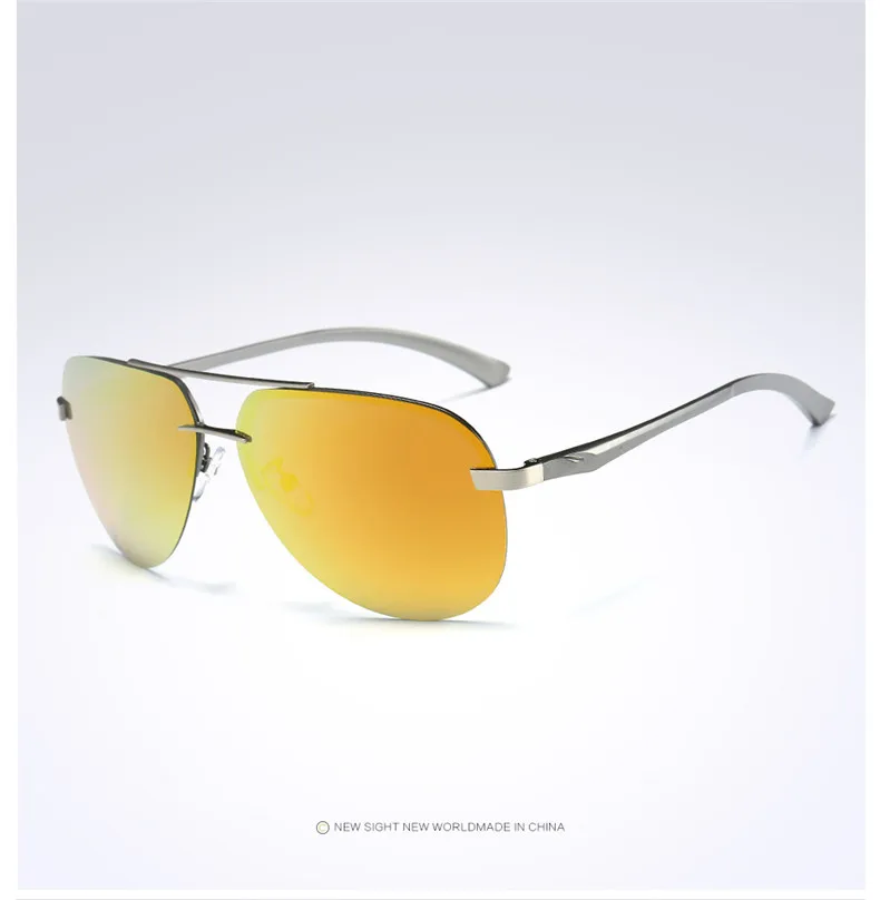 LEIDISEN, поляризационные, UV400, солнцезащитные очки, мужские, металлические, для вождения, классические, ослепительные, цветные, Ретро стиль, брендовые, дизайнерские, солнцезащитные очки, 143 - Цвет линз: ORANGE