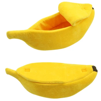 

Tyteps Pet Cat House Dog Bed Banana Shape Dog House Cute Pet Kennel Nest Warm Dog Sofas Cat Sleeping Bed