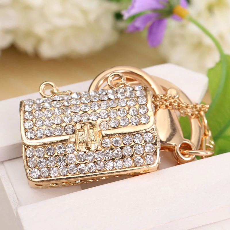 New Hot Metal Bag Shaped Crystal Rhinestone Handbag Charm Pendant Keychain Mini Bag Purse Keyring for Women Key Bag Chain Gift New Hot Metal Bag Shaped Crystal Rhinestone Handbag Charm Pendant Keychain Mini Bag Purse Keyring for Women Key Bag Chain Gift