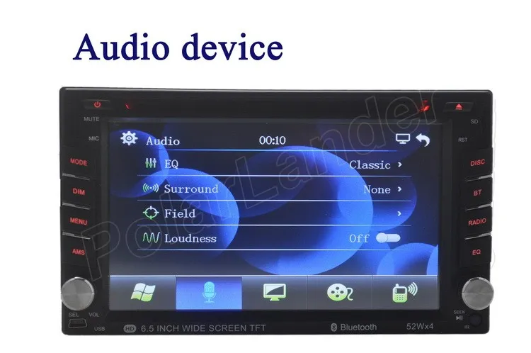 Универсальный 2 din 6,5 дюймов Автомобильный DVD MP4 плеер с Bluetooth USB AM FM сенсорный экран SD карта Радио 7 languagefor камера заднего вида